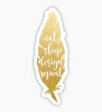 Eat Sleep Design Repeat Sticker