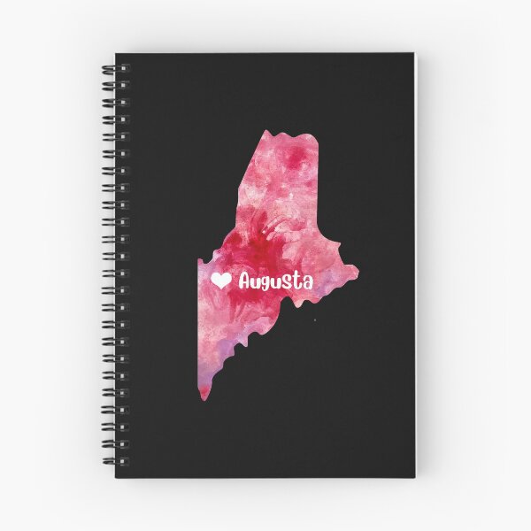 Item preview, Maine Augusta USA Map watercolor blue Augusta watercolour designed and sold by WatercolorFun.
