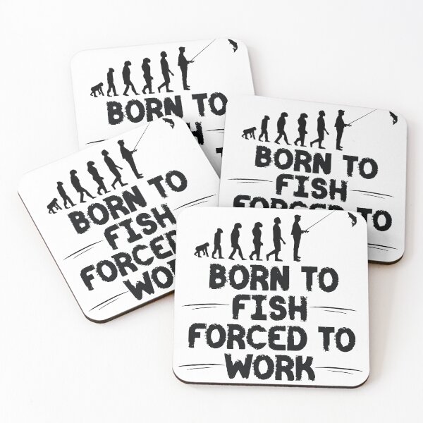 Item preview, Born to Fish Forced to Work - funny gift for fisherman designed and sold by hyggekrog.