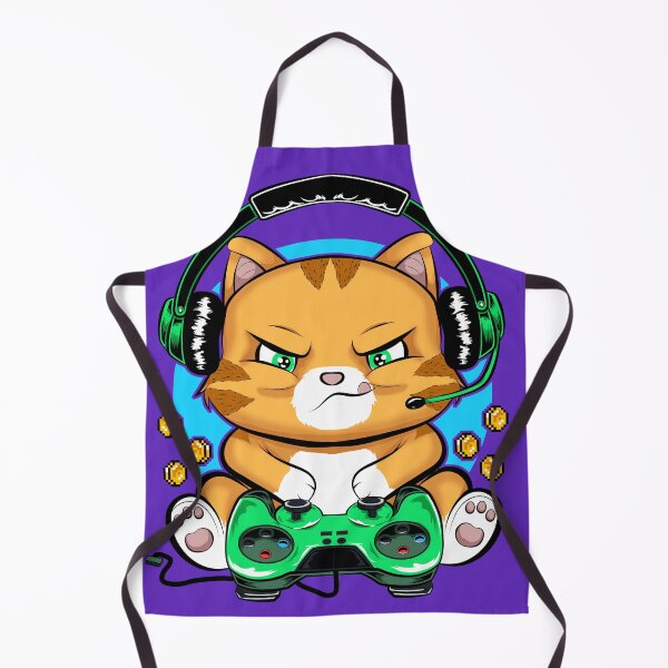 Item preview, gaming cat, cute kitty gamer funny pets designed and sold by V A R G A S S T Y L E.