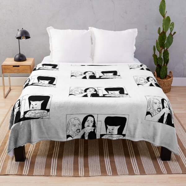 Item preview, Woman yelling at cat meme line art designed and sold by finnie-designs.