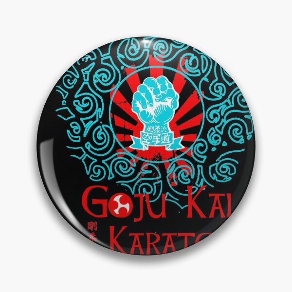 Item preview, Goju Kai Karate Blue Tribal Motif Art Design - Martial Arts Fashion designed and sold by Zanshin-Art.