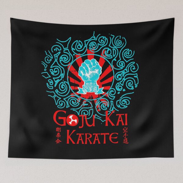Item preview, Goju Kai Karate Blue Tribal Motif Art Design - Martial Arts Fashion designed and sold by Zanshin-Art.