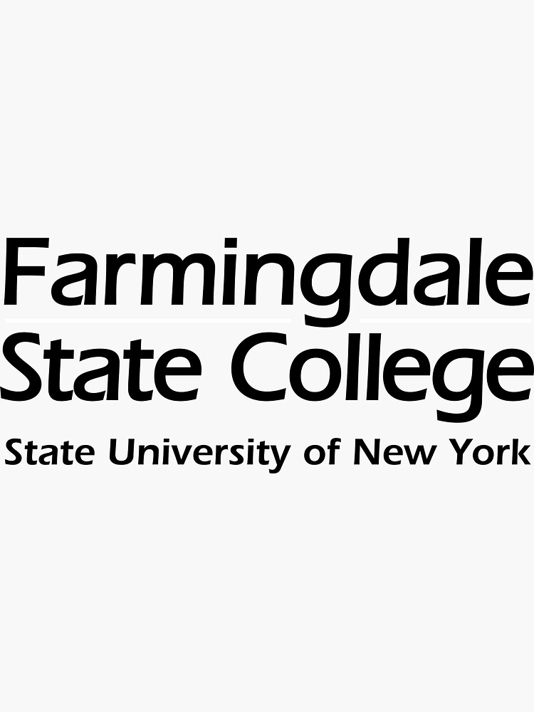 "Farmingdale State College" Sticker by jinaekang47 Redbubble