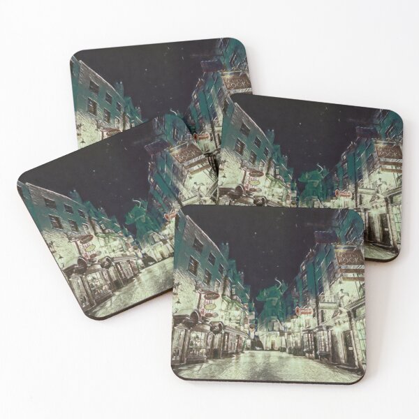Item preview, Diagon Alley by night with Gringotts Dragon designed and sold by Elxy.