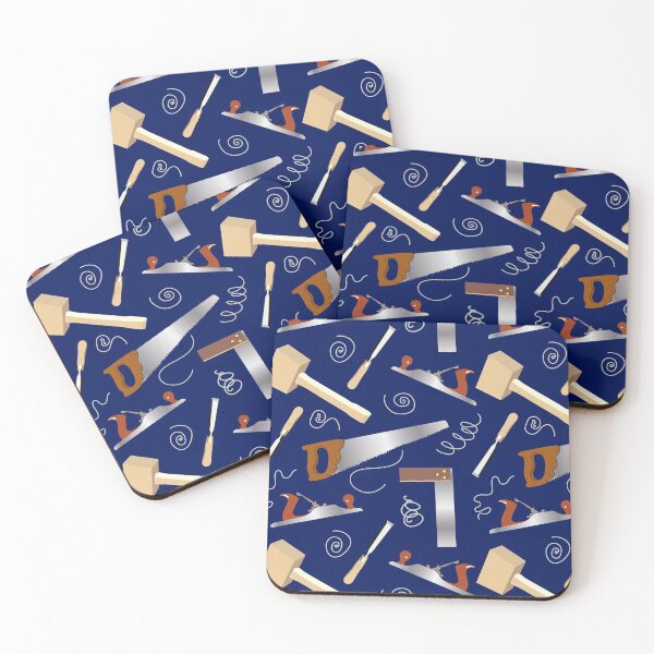 Item preview, Carpenter's Toolkit Illustrated Pattern | Woodworking Tools designed and sold by CreativeTwins.