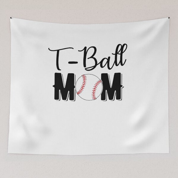 Item preview, T Ball MOM Tee Ball Pelota deportiva Mamá Béisbol Mamá Softbol Mamá Texto negro designed and sold by Rabbitti.