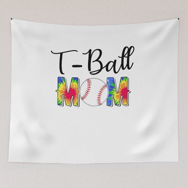 Item preview, T Ball MOM Tee Ball Pelota deportiva Mamá Béisbol Mamá Softbol Mamá Tie Dye designed and sold by Rabbitti.