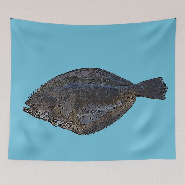 Item preview, Summer Flounder (Fluke) Black Alternate Print  designed and sold by designsasstultd.