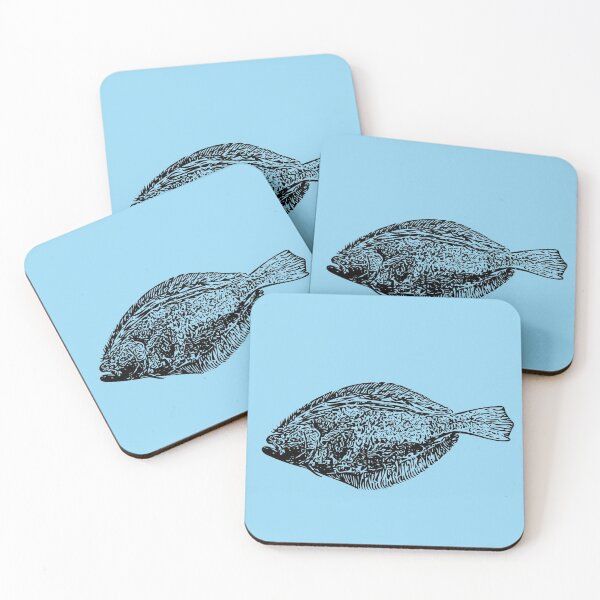 Item preview, Summer Flounder (Fluke) Black Print  designed and sold by designsasstultd.