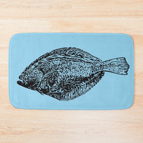 Item preview, Summer Flounder (Fluke) Black Print  designed and sold by designsasstultd.