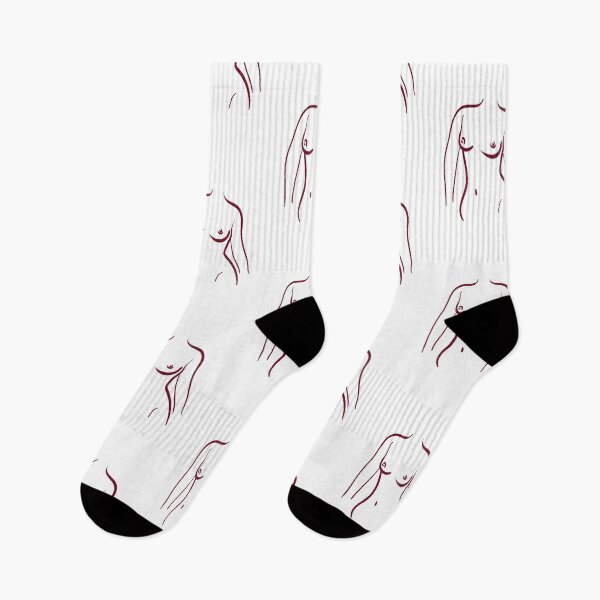 Item preview, Female body simple line illustration essentialized shape, nude woman designed and sold by Laura Ioana V.