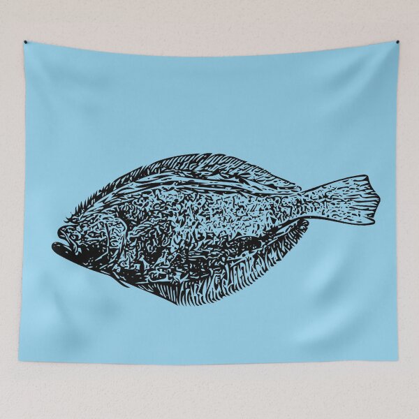 Item preview, Summer Flounder (Fluke) Black Print  designed and sold by designsasstultd.