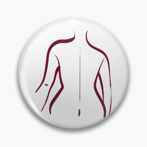 Item preview,  Female body simple line illustration essentialized shape, nude woman designed and sold by Laura Ioana V.