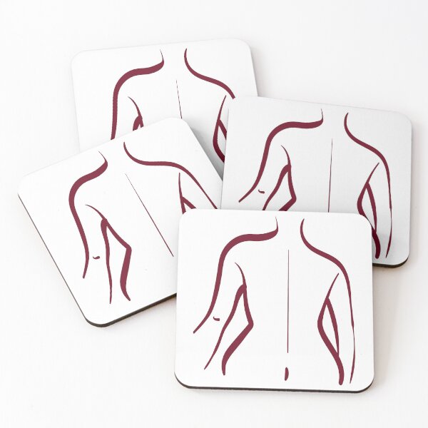 Item preview,  Female body simple line illustration essentialized shape, nude woman designed and sold by Laura Ioana V.