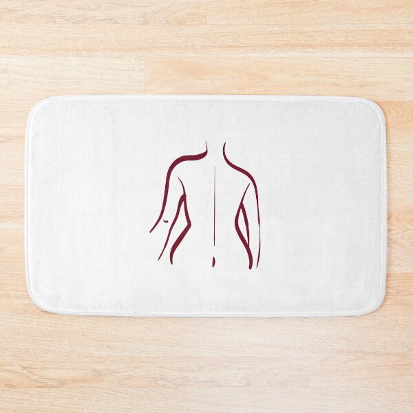 Item preview,  Female body simple line illustration essentialized shape, nude woman designed and sold by Laura Ioana V.