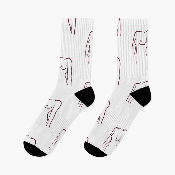 Item preview, Female body simple line illustration essentialized shape, nude woman designed and sold by Laura Ioana V.