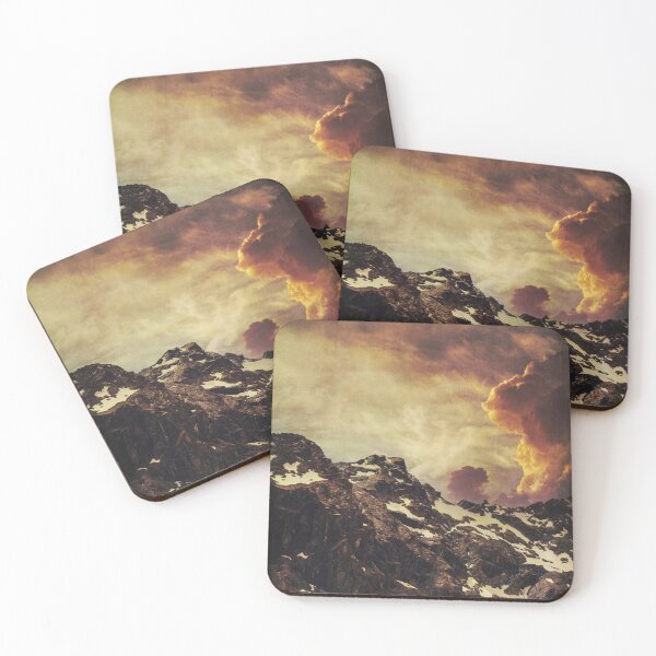 Item preview, Mountain Evening - Alpine Peaks and Evening Clouds designed and sold by Dyrk Wyst Redbubble Shop.