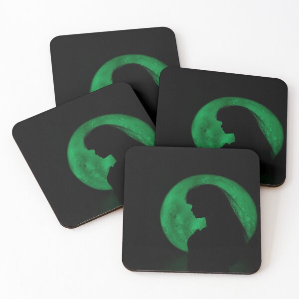 Item preview, Misterioso fondo verde oscuro con silueta femenina designed and sold by FCEalin.