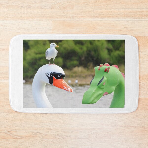 Item preview, Seagull sitting on swan designed and sold by Seashorepics.