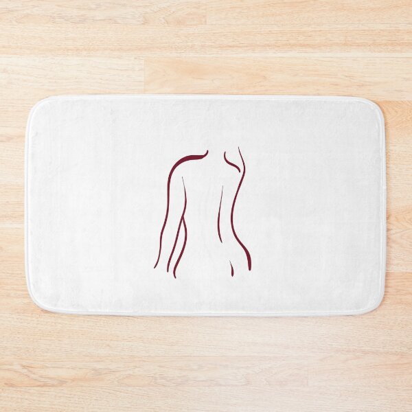 Item preview, Female body simple line illustration essentialized shape, nude woman designed and sold by Laura Ioana V.