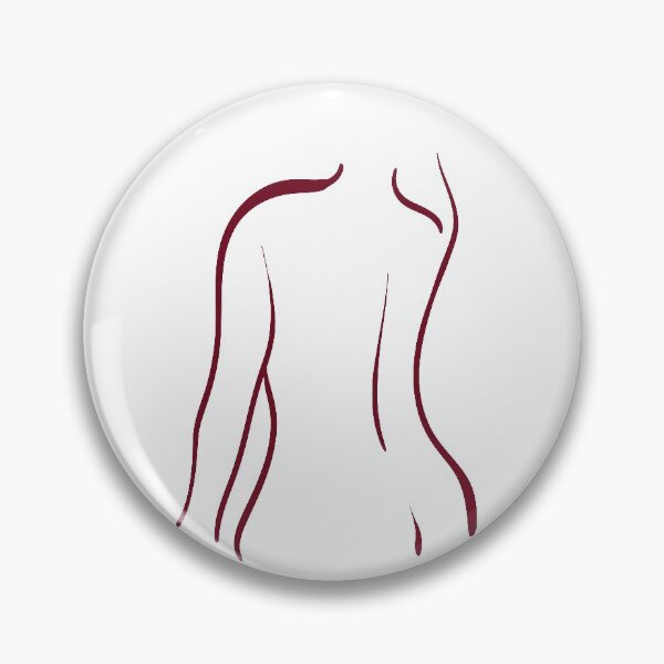 Item preview, Female body simple line illustration essentialized shape, nude woman designed and sold by Laura Ioana V.