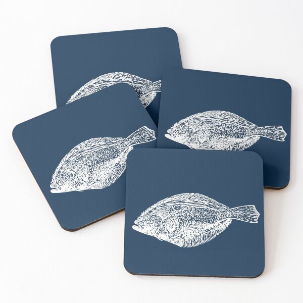 Item preview, Summer Flounder (Fluke) White Print  designed and sold by designsasstultd.