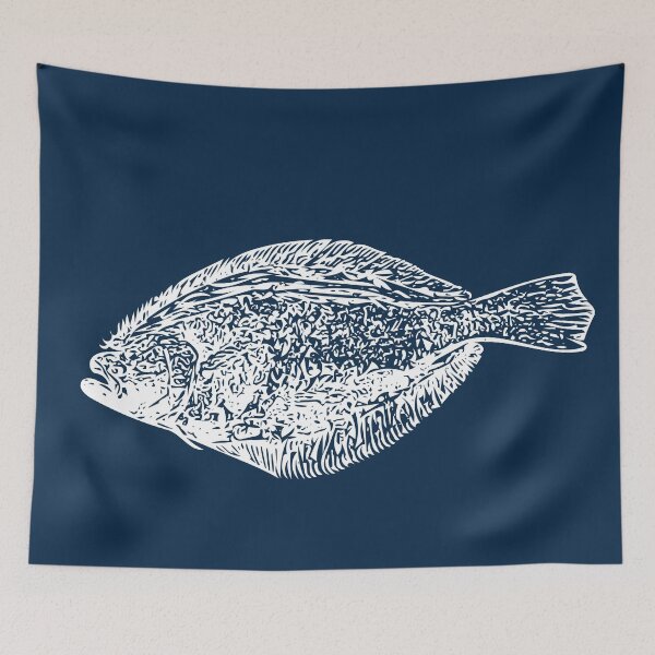 Item preview, Summer Flounder (Fluke) White Print  designed and sold by designsasstultd.