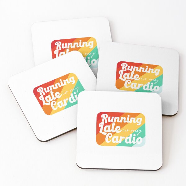 Item preview, Running Late is My Cardio Retro Letter Print Fitness Gym Motivation designed and sold by ZETTIF ⭐⭐⭐⭐⭐.