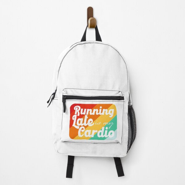 Item preview, Running Late is My Cardio Retro Letter Print Fitness Gym Motivation designed and sold by ZETTIF ⭐⭐⭐⭐⭐.