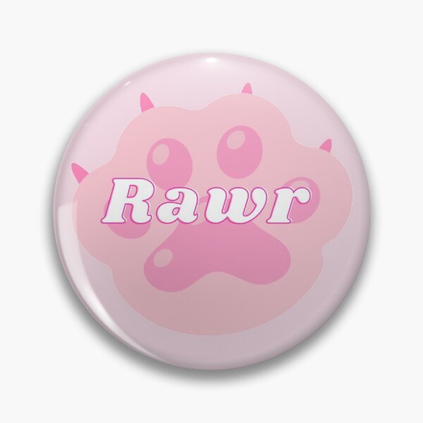 Item preview, Cute Rawr Meme Pun Adorable pink paw growling  designed and sold by ICRainbowMoons.