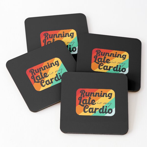 Item preview, Retro Sarcastic Humor Gift ideas with Sayings Running Late is My Cardio  designed and sold by ZETTIF ⭐⭐⭐⭐⭐.