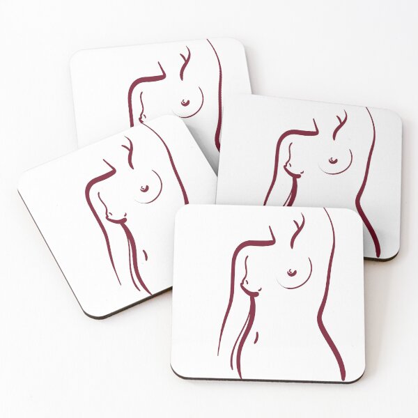 Item preview, Female body simple line illustration essentialized shape, nude woman designed and sold by Laura Ioana V.