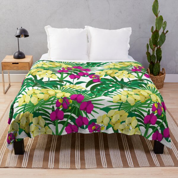 Item preview,  Seamless floral pattern with orchids and tropical plants. designed and sold by Natalya Alexandrou.