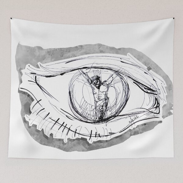 Item preview, The Eye Witness of The Age - Jesus Christ Crucifixion (Drawing by AliceCCI) designed and sold by VanyssaGraphics.