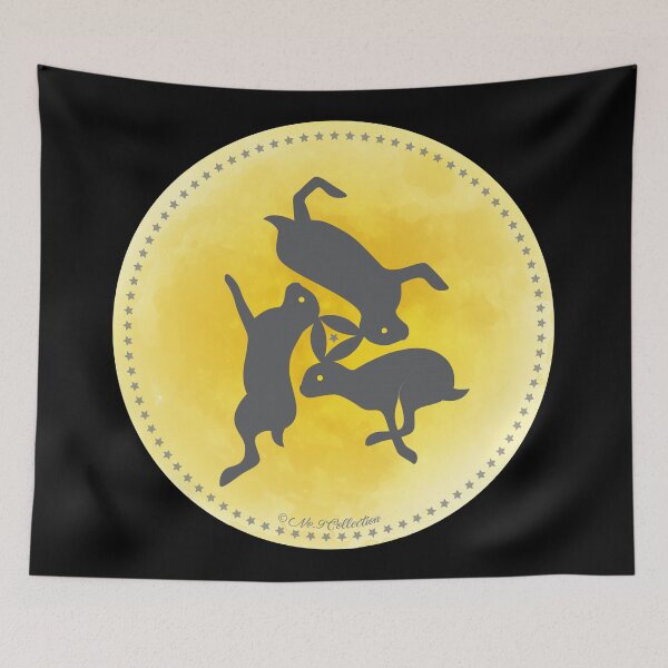 Item preview, 3 running hares on the moon designed and sold by Nijn.