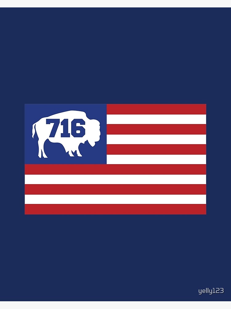 Buffalo New York American Flag 716  Art Board Print for Sale by yelly123