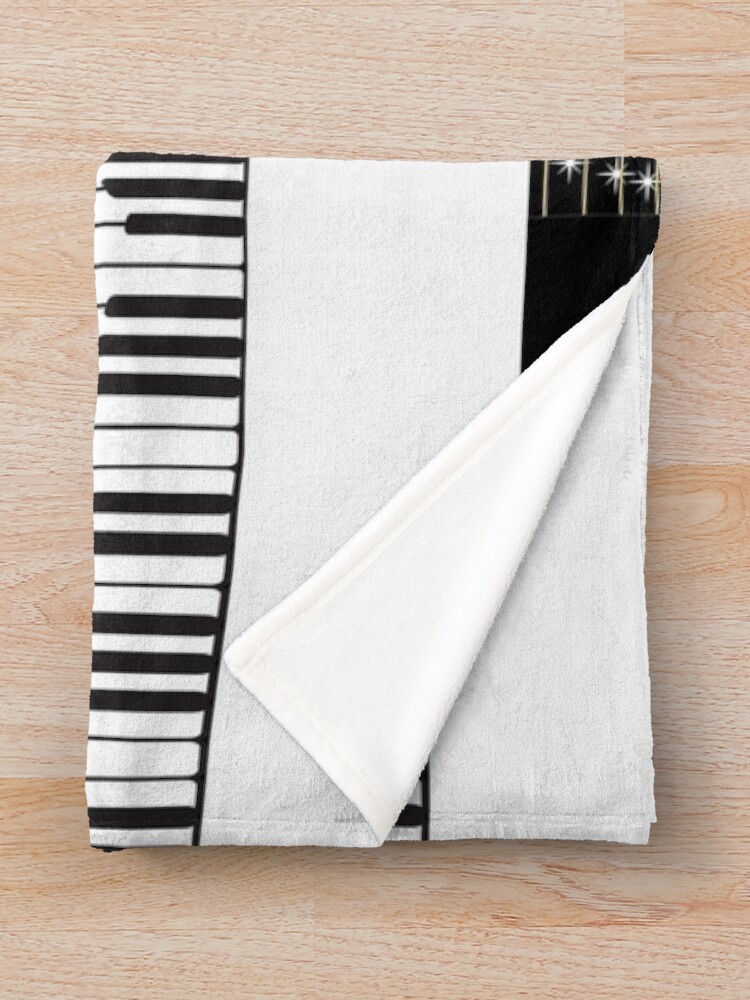 Alternate view of Piano keys Throw Blanket