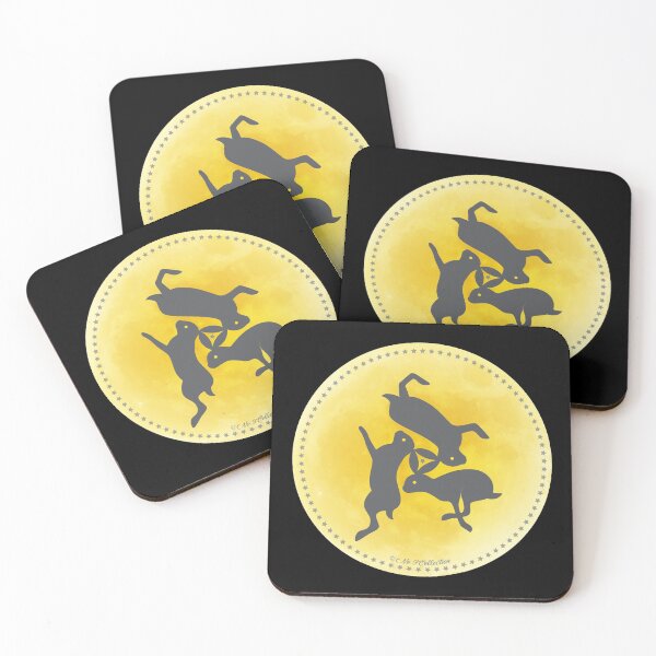 Item preview, 3 running hares on the moon designed and sold by Nijn.