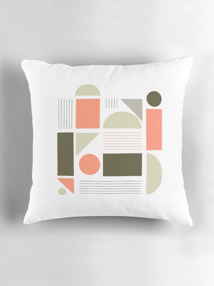 Thumbnail 3 of 4, Pillow, Abstract Geometric Shapes 01 designed and sold by BeatrisVeres.