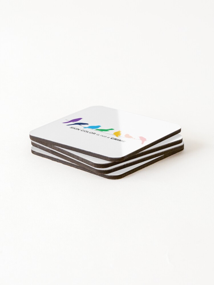 Thumbnail 4 of 5, Coasters (Set of 4), Stop Racism designed and sold by IDEZIGN2017.