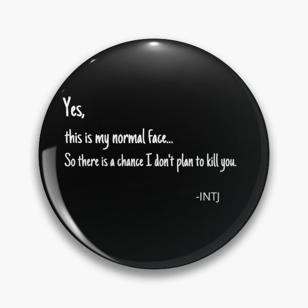 Personality Types ENTJ Psychology INTJ Badge Soft Button Lapel