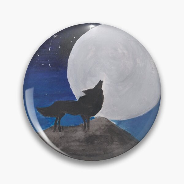 Item preview, Wolf Crying at the Moon Print designed and sold by HettyART.
