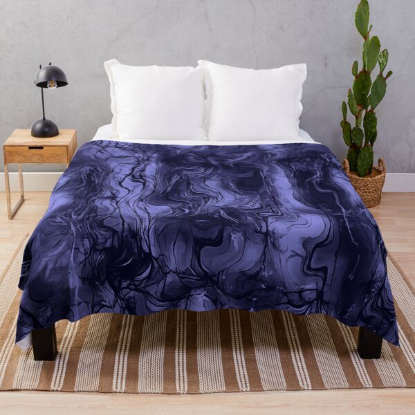 Item preview, Nervous Energy Grungy Abstract Art In Cerulean Blue designed and sold by taiche.