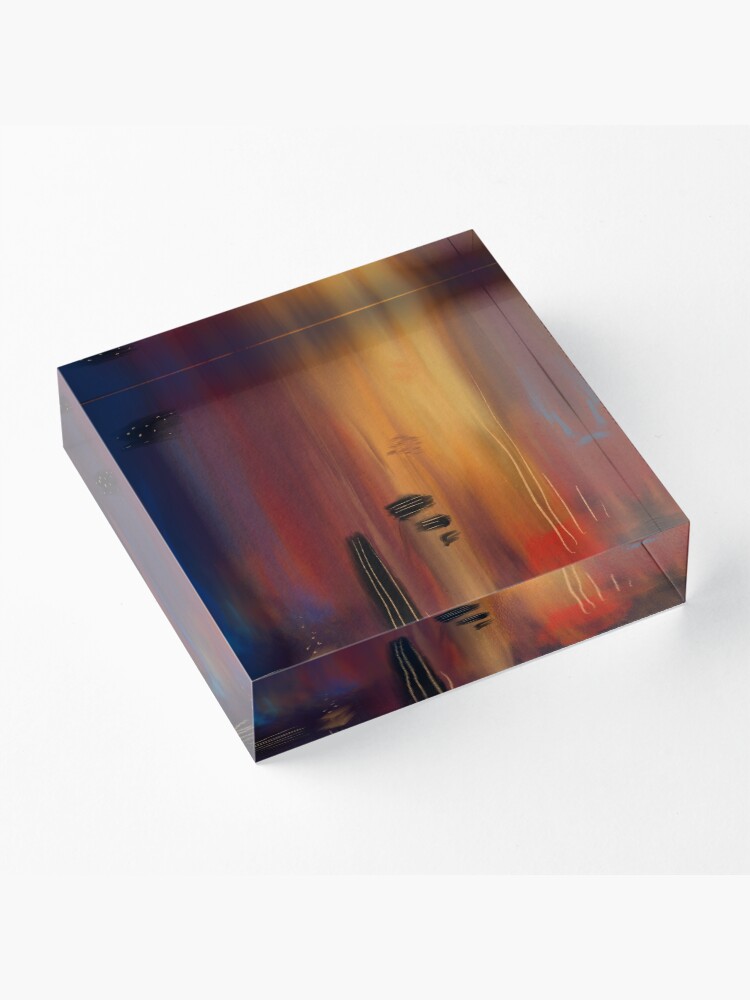 Alternate view of Abstract lullaby Acrylic Block