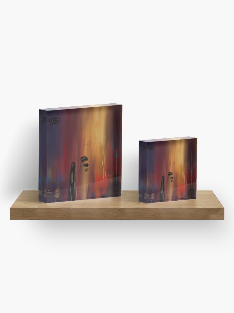 Alternate view of Abstract lullaby Acrylic Block