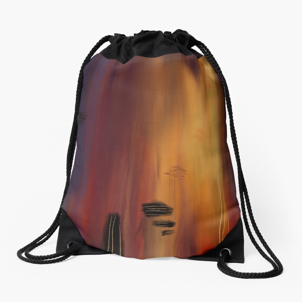 Abstract lullaby Drawstring Bag