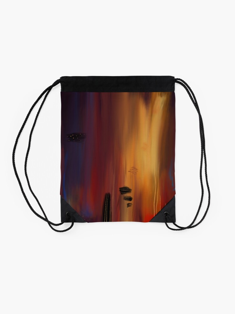 Alternate view of Abstract lullaby Drawstring Bag