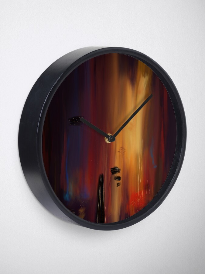 Thumbnail 2 of 4, Clock, Abstract lullaby designed and sold by anguanatatu.