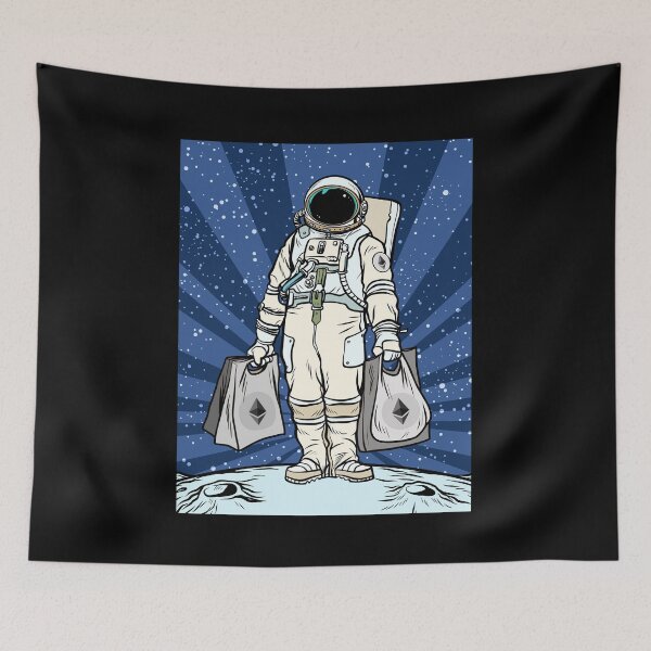 Item preview, Ethereum a la luna ETH Space Man Merch designed and sold by Ormes21.